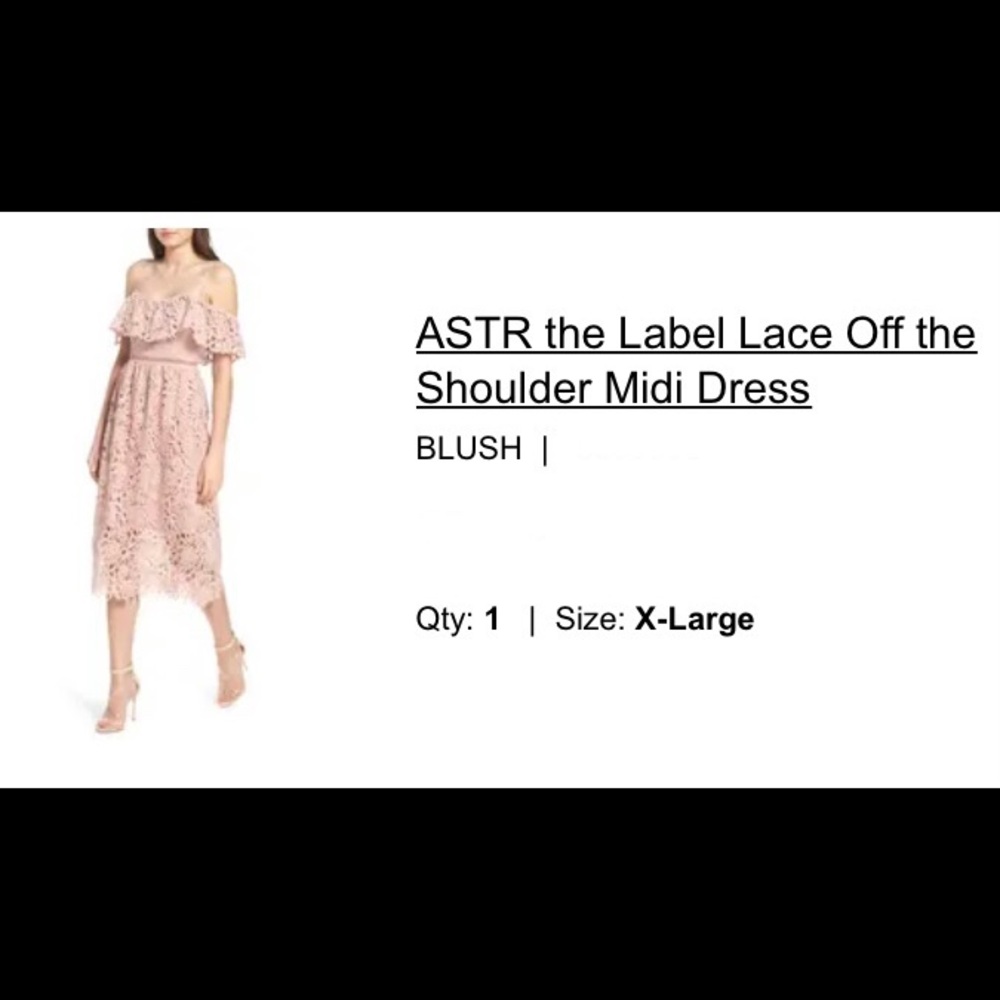 Astr cocktail dress size XL blush color